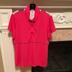 Vibrant Pink Short Sleeve Golf shirt.